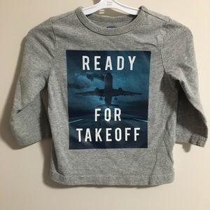 Old Navy Grey LS Toddler Shirt | 18-24M | Like New